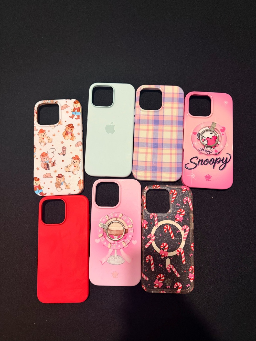 Apple iPhone Cases Bundle - Mint Green, Red, Pink & Patterned Designs